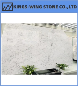 Polished Natural Carrara White Marble Slab Stone Wall Cover