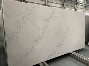 New White Calacatta Quartz Stone Slab Engineered-Stone White