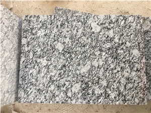 Spray White Granite Headstone Slabs