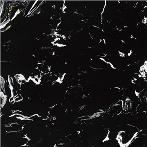 Artificial Black Cultured Composite Marble Slabs