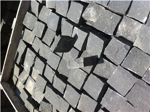 Grey Basalt Cubic Cobblestone, Pavers, Cubestone