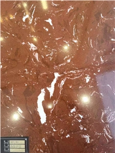 Excellent Quality Illusion Red Artificial Stone Big Slab