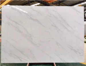 Good Quality Volakas White Artificial Marble Slab Tile