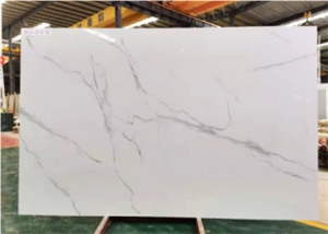 Highly Polished Statuario White Bright Artificial Marble