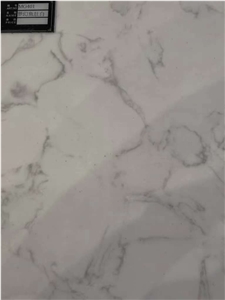 Popular Artificial Stone Illusion Calacatta White Quartz Slab