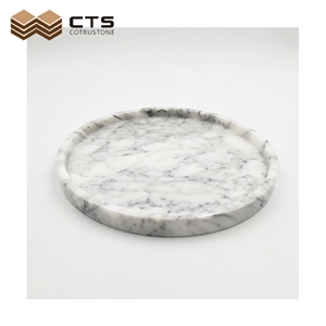 Carrara White Mable Tray Food Fruit Stone Plate Home Decor