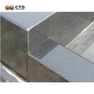 Hebei Black Top Flamed Granite Sheet Floor Area Tiles
