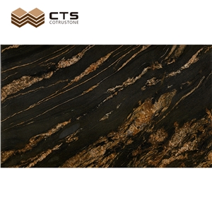Interior Floor Design Marble Black Golden Natural Stone Slab