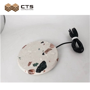 Marble Wireless Charger Tray Round Custome Design Decor
