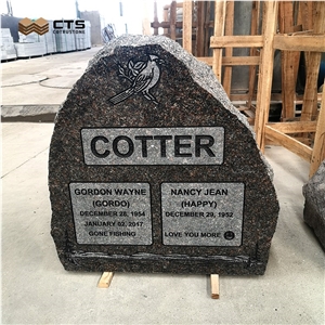 Natural Design Stately Carving Absolute Granite Tombstone