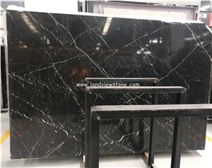 Black Marquina Marble Slabs For Wall And Floor Tiles