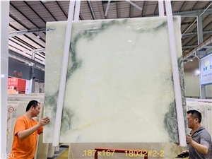 Iran Abiazan White Onyx Slab In China Stone Market