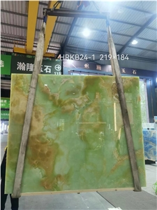 Light Green Jade Onyx Slab Persiano In China Stone Market