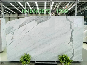 Marmo Calacatta Luxury Bianco White Marble Slab In China