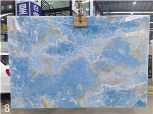 Pakistan Blue Onyx Aqua Gold Onix Slab In China Market