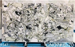 White Beauty Ice Cold Jade Marble Primavera Slab In China
