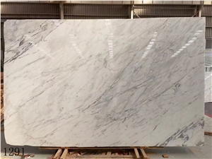 White Bianco Statuario Marble Slabs