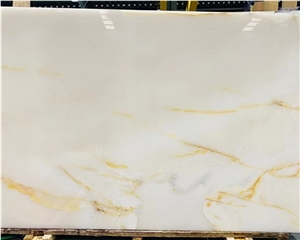 Luxury Golden Jade White Marble Big Slab