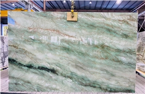 On Sale Wholesale Marble Look Green Quartzite Big Slab