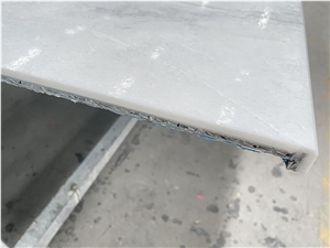 Edge Processing White Snow Onyx Honeycomb Panels Slab