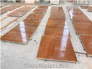 Royal Wood Grain Marble Stone Ceramic Backed Composite Stone Tiles