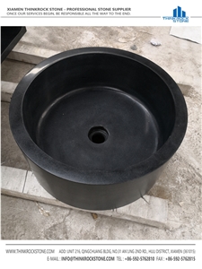 Designed Black Basalt Wash Sink Basin With CE Certificate