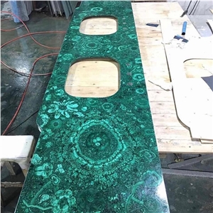 Green Malachite Semiprecious For Interior Decor
