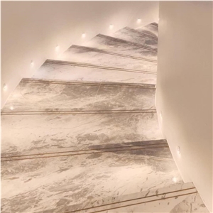 Arabescato White Marble Slab For Villa Hotel Wall Design