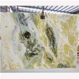 Beautiful Green Marble Slabs For Villa Interior Wall Decor