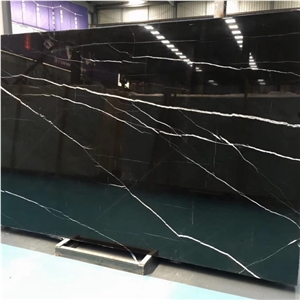Black Marquina Marble Wall And Floor Application