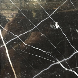 Black Marquina Marble With White Veins Floor Marble Tile