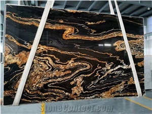 Luxury  Black Golden Silk,  Black Taurus