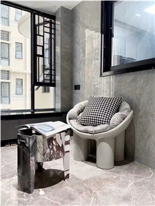 Lux Stone Office Side Table Marble Milas Cafe Home Furniture