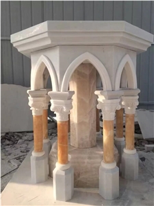 Stone Columbarium Marble Sculptured Family Mausoleum Burial