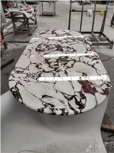 Stone Restaurant Table Tops Glazed Sandstone Oval Cafe Table