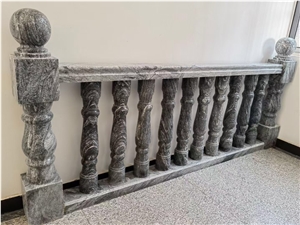 Stone Staircase Balusters Grey Granite Balcony Balustrades