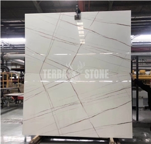 Bookmatched White Marble Nano Artificial Crystal Stone Price