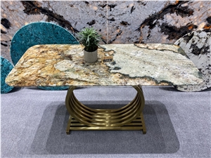 Luxury Stone Natural Pandora Marble Dining Table Set Top