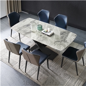 Italian Grey Sintered Stone Dining Table BS-SY-Y08