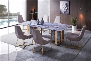 Plantom Blue Sintered Stone Dining Table BS-CY-001