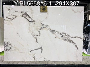High Quality Polished Oyster White Marble Slabs