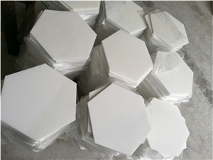 China Danby White Marble Hexagon Tiles 12"