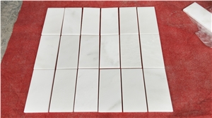 Sino White Marble Tile 3X6"  75X150mm Danby White Marble