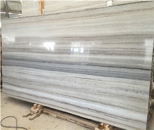 Crystal Wood Grain White Marble Polished Slab Tile