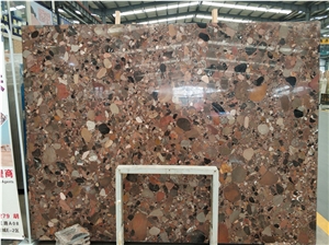 Yuhua Stone Multicolor Marble Polished Slab Floor Tile