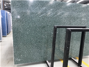Inorganic Cement  Green Terrazzo Slabs And Flooring