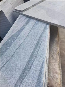 Gray Landscape Watermarks Granite Slabs, Tiles