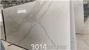 Calacatta White Quartz Stone Slabs-Artificial Stone