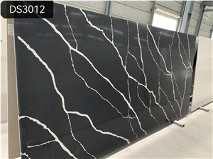 Good Price For Project Artificial Marble Black Quartz Slabs