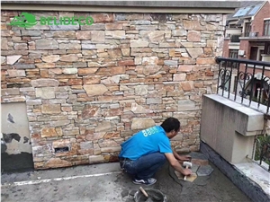 Hot Sale P014 Slate Wall Panel Cement Back Ledge Stone
